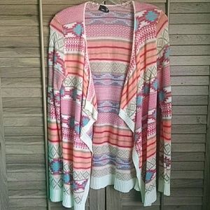 Bright colored cardigan